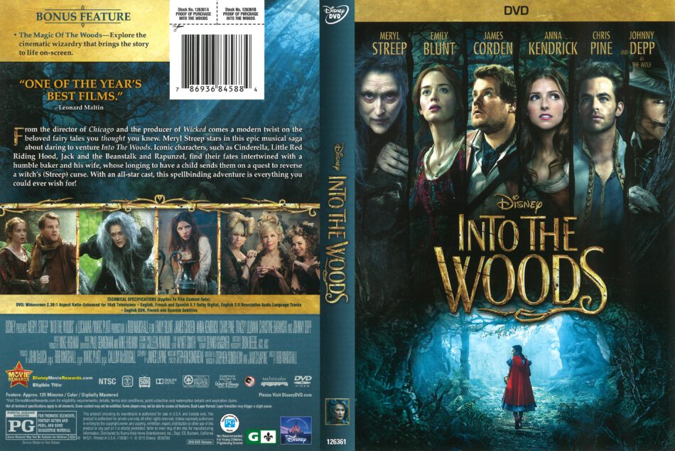 Into the Woods (2015) R1 DVD Cover.