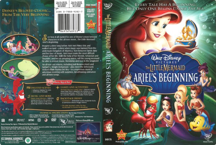 The Little Mermaid: Ariel's Beginning (2008) R1 DVD Cover - DVDcover.Com