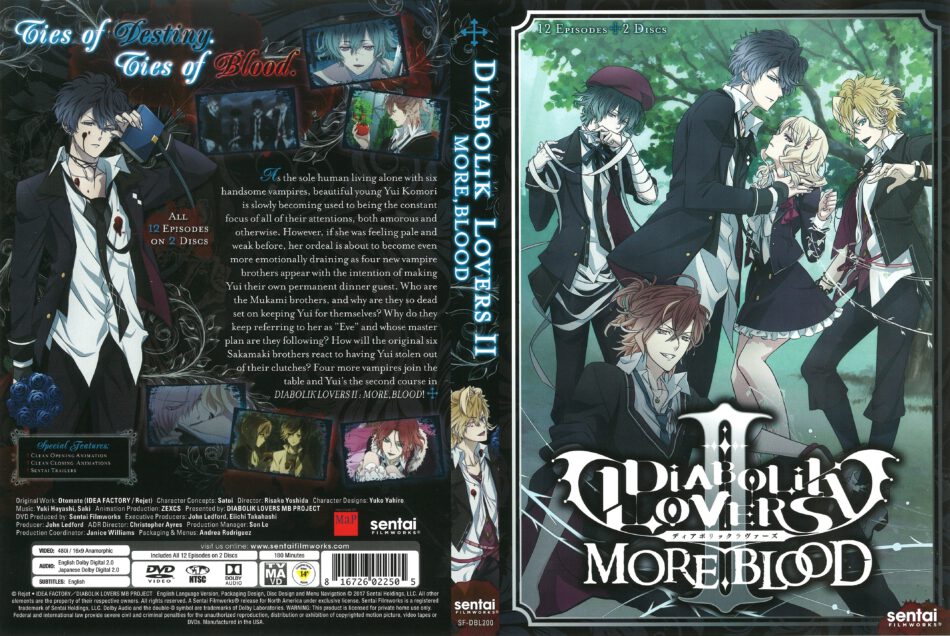 Diabolik Lovers II: More, Blood (2017) R1 DVD Cover - DVDcover.Com