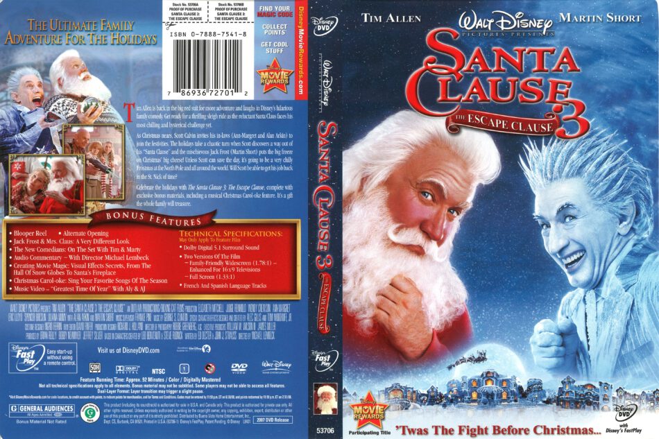 The Santa Clause 3 The Escape Clause 07 R1 Dvd Cover Dvdcover Com