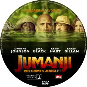 Jumanji: Welcome To The Jungle (2017) R1 CUSTOM DVD Cover & Label ...