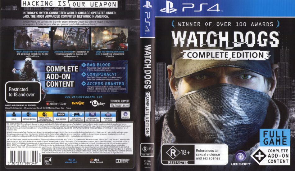 Watch Dogs Complete Edition 2015 Pal Ps4 Cover Label Dvdcover Com