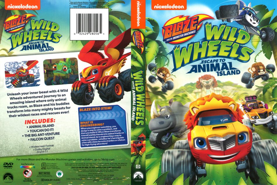 Blaze and the Monster Machines: Wild Wheels Escape to Animal Island (2017)  R1 DVD Cover 