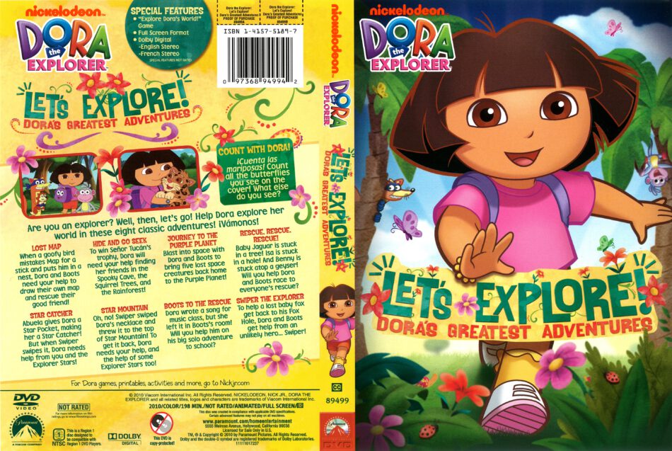 Dora the Explorer: Let’s Explore (2010) R1 DVD Cover.