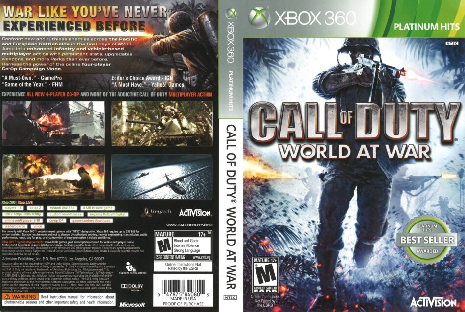 Call Of Duty: World At War - Xbox 360 #1 (Com Detalhe) - Arena