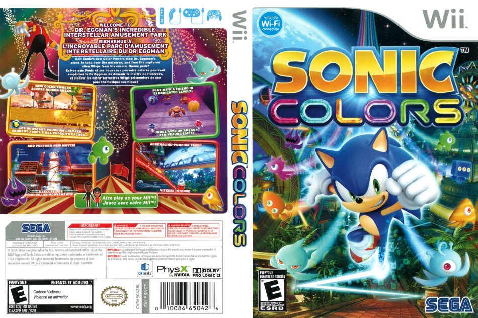 Sonic Colors 2006 Wii Cover Dvdcovercom