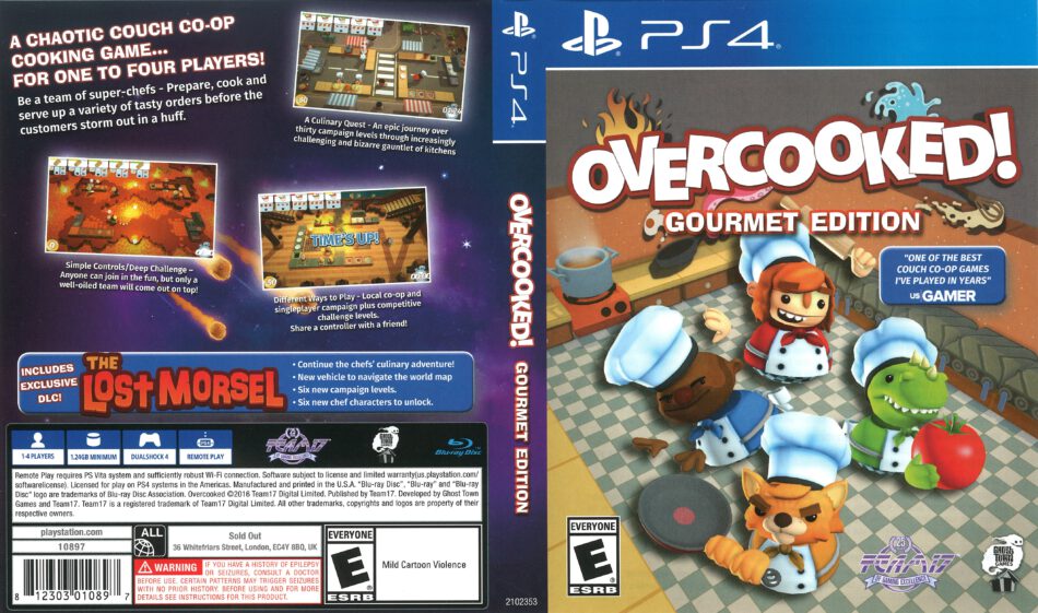 Overcooked Gourmet Edition 2016 Ps4 Cover Dvdcover Com
