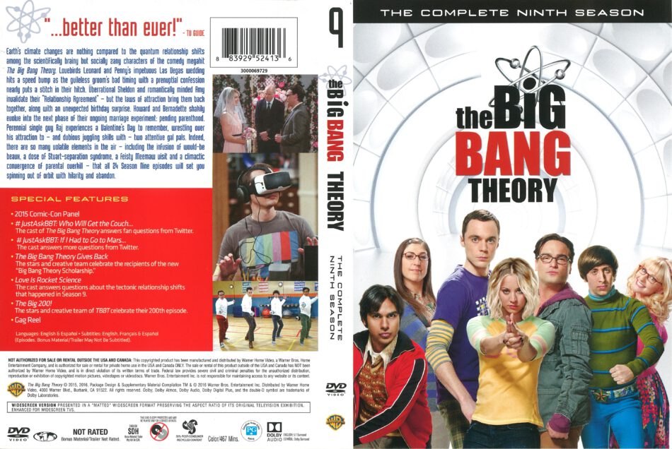 Logisk Arbejdskraft Dominerende The Big Bang Theory Season 9 (2015) R1 DVD Cover - DVDcover.Com