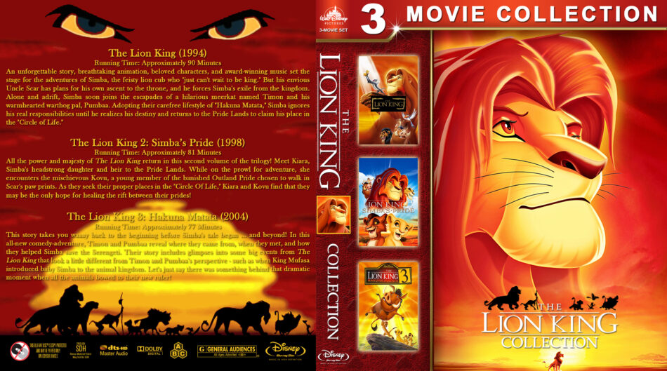 The Lion King Collection (1994-2004) R1 Custom Blu-Ray Cover - DVDcover.Com