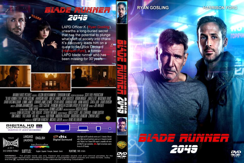 antepasado futuro Lavandería a monedas Blade Runner 2049 (2017) R1 CUSTOM DVD Cover & Label - DVDcover.Com