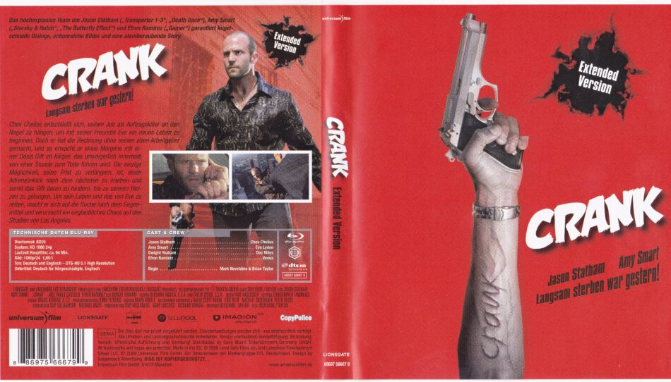 Crank (2006) Extended Version R2 German BluRay Covers & Label