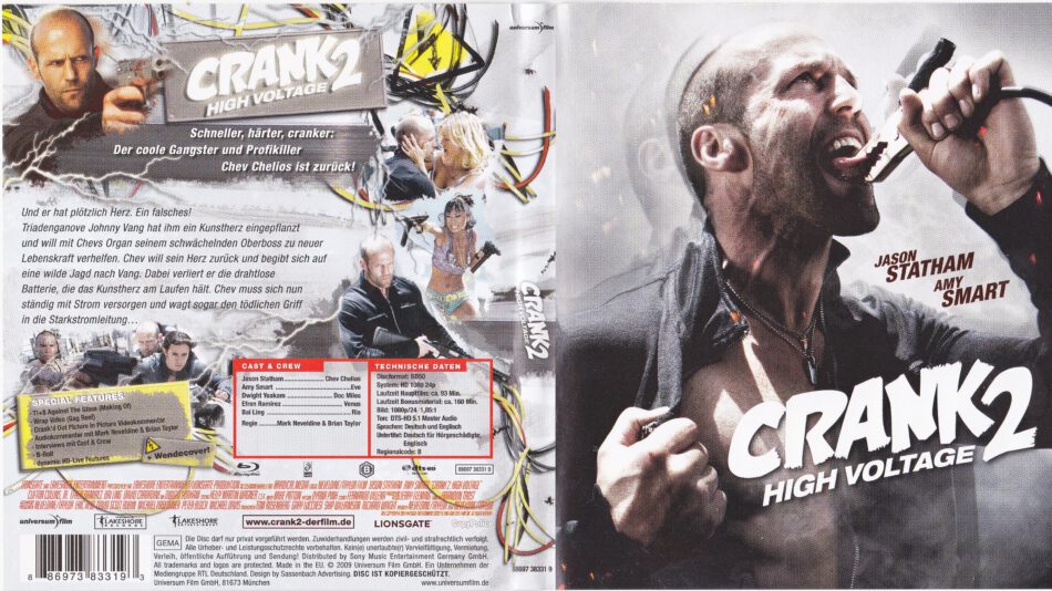 Crank 2 - High Voltage (2009) R2 German Blu-Ray Covers & Label 