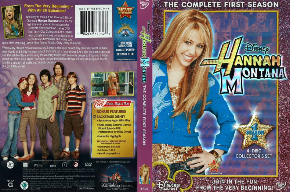 Hannah Montana Season 1 (2008) R1 DVD Cover - DVDcover.Com