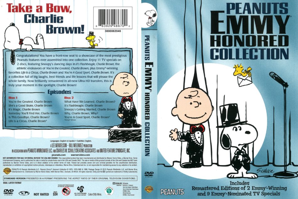 Peanuts Emmy Honored Collection (2015) R1 DVD Cover - DVDcover.Com