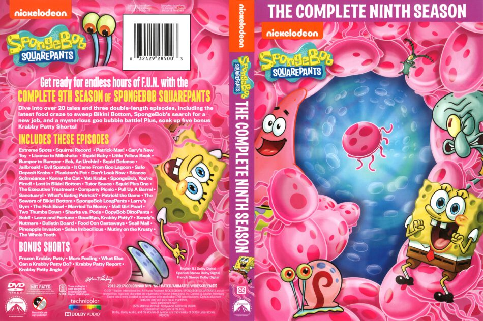 Spongebob Squarepants Season 9 2017 R1 Dvd Cover Dvdcover Com