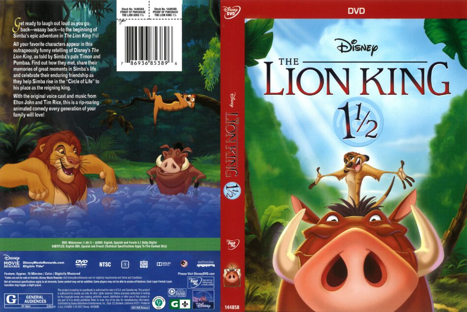 Lion King 1 1/2 (2017) R1 DVD Cover - DVDcover.Com