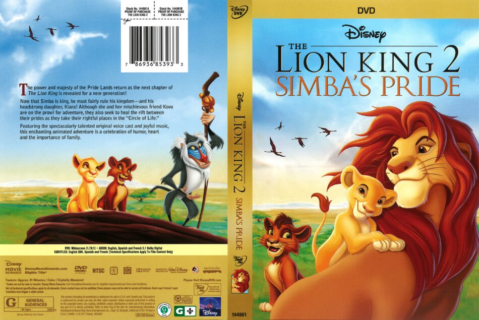 The Lion King 2: Simba's Pride (2017) R1 DVD Cover - DVDcover.Com