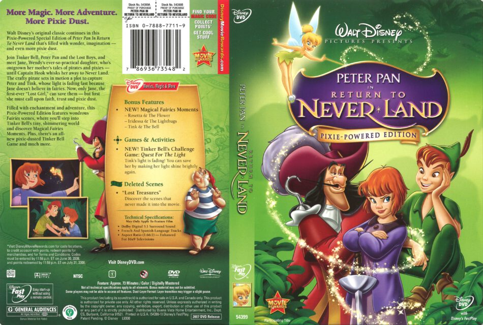 Peter Pan 2 Dvd Cover
