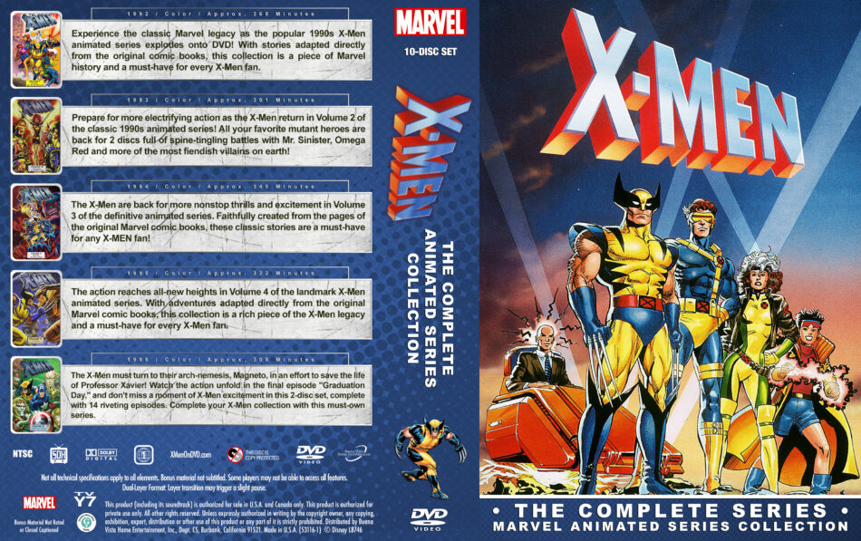 X-Men: The Complete Animated Series Collection (1992-1996) R1 Custom DVD  Cover 