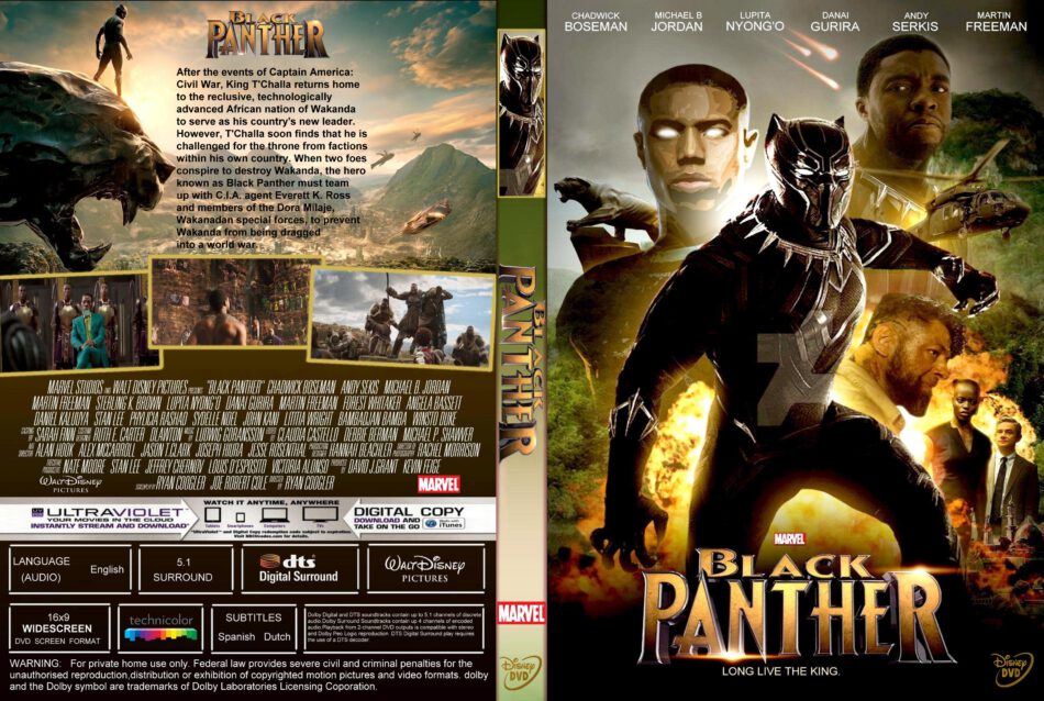Black Panther (2018) R1 CUSTOM DVD Cover & Label - DVDcover.Com