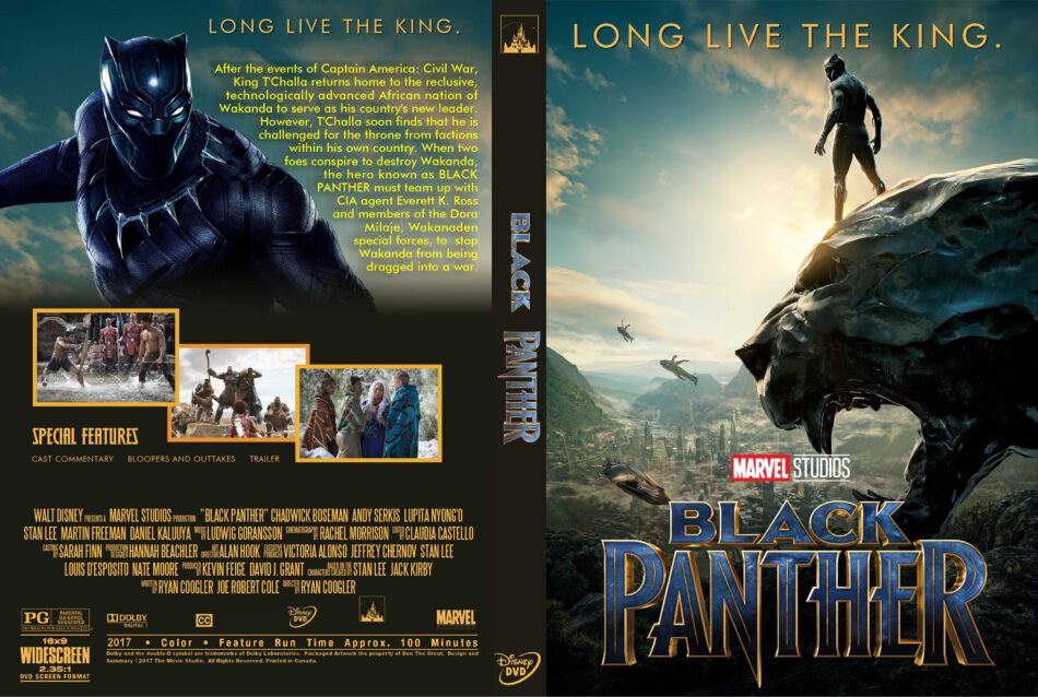 Black Panther (2018) R0 Custom DVD Cover - DVDcover.Com