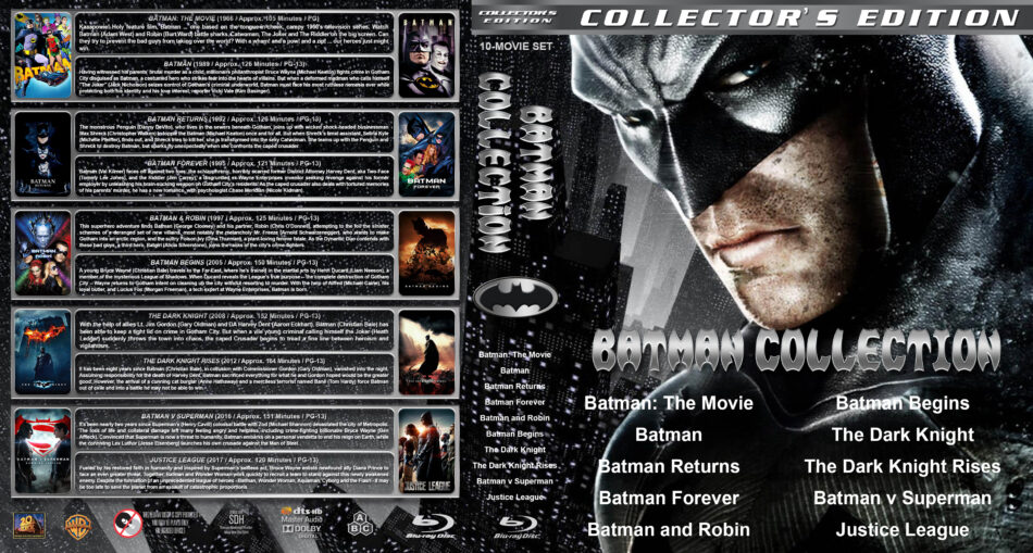 Batman Collection (10) (1966-2017) R1 Custom Blu-Ray Cover 
