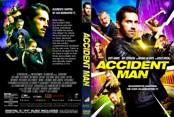 Accident Man (2018) R2 CUSTOM DVD Cover & Label 