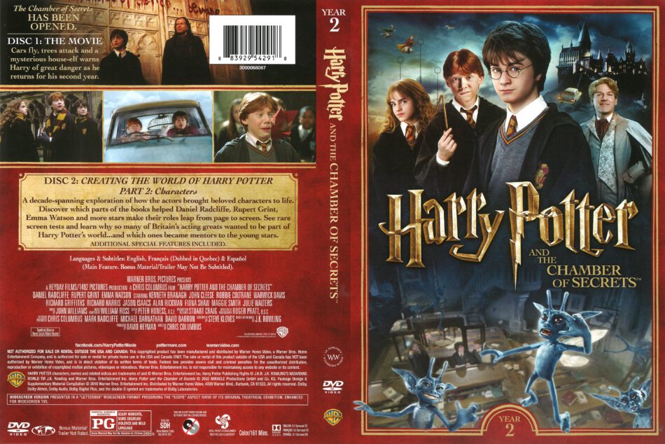 Harry Potter And The Chamber Of Secrets 2016 R1 Dvd Cover Dvdcover Com