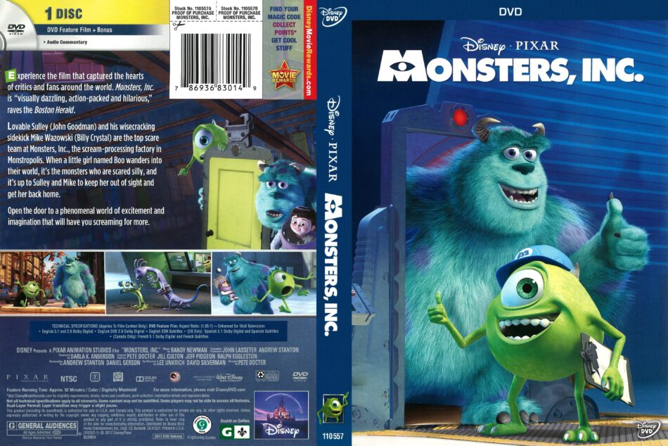 Monsters inc dvd