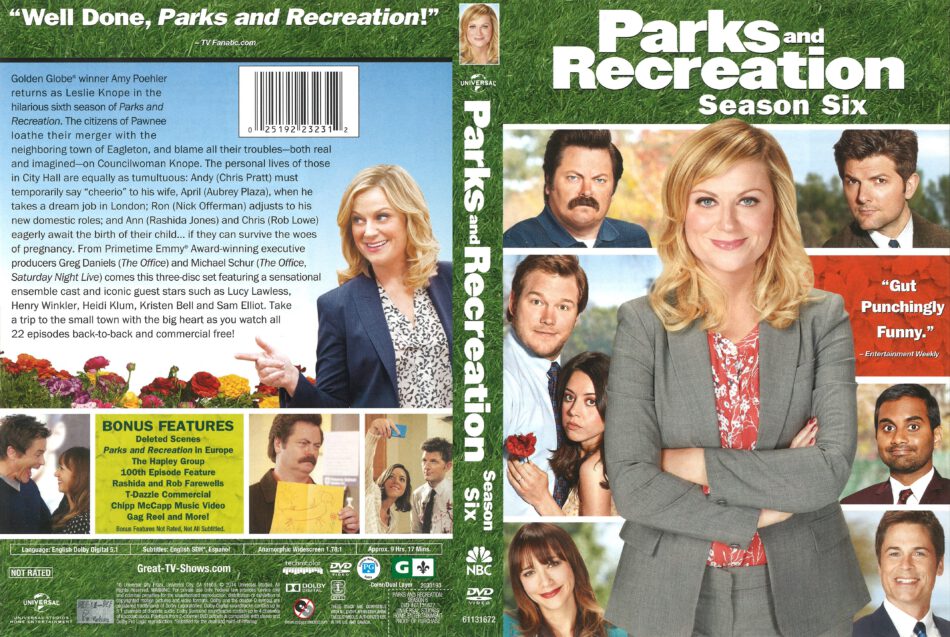 Parks and Recreation Season 6 (2014) R1 DVD Cover - DVDcover.Com