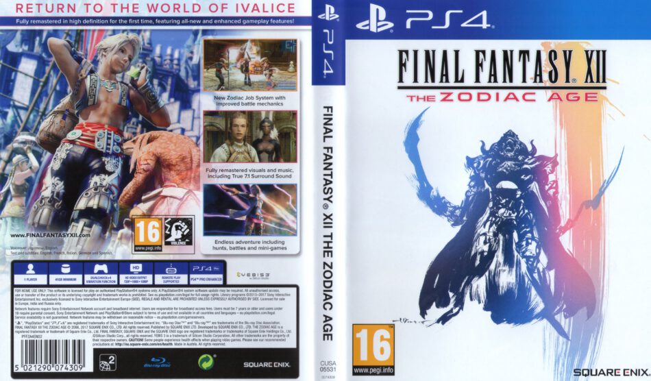 Tomate Goneryl seco Final Fantasy XII: The Zodiac Age (2017) PAL PS4 Cover - DVDcover.Com