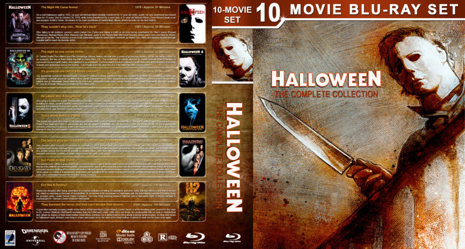 Halloween: The Complete Collection (1978-2009) R1 Custom Blu-ray Cover 