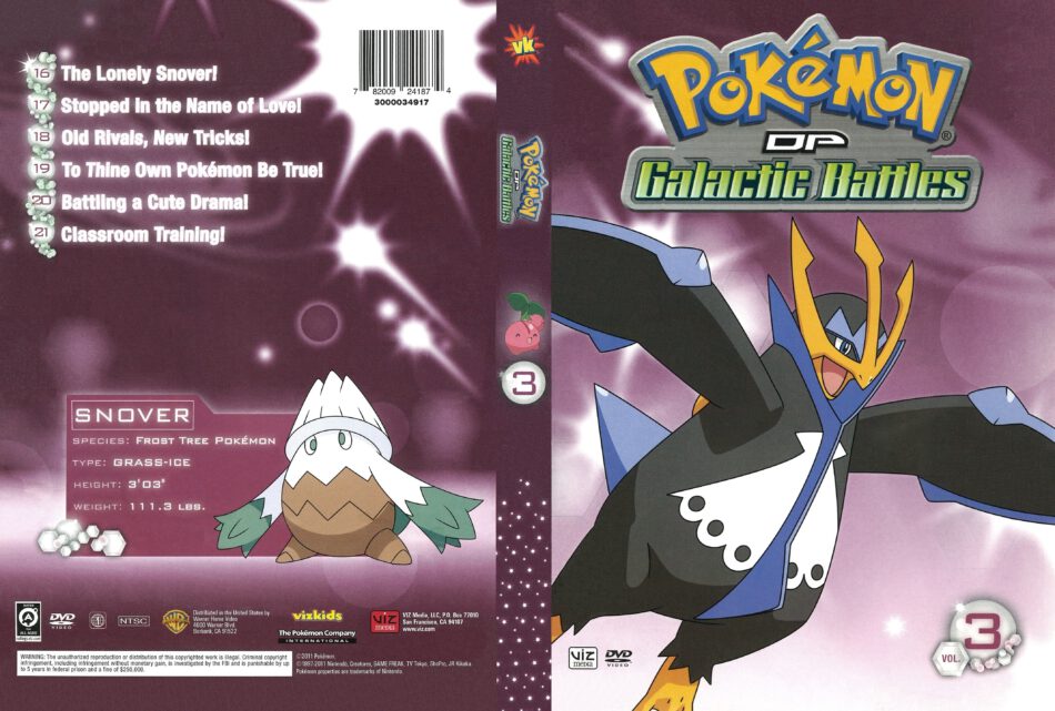 Pokemon DP Galactic Battles Volume 3 (2011) R1 DVD Cover