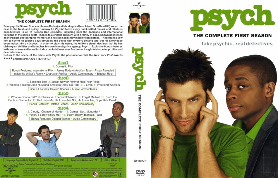 Psych Season 1 2007 R1 Custom Dvd Cover Dvdcover Com