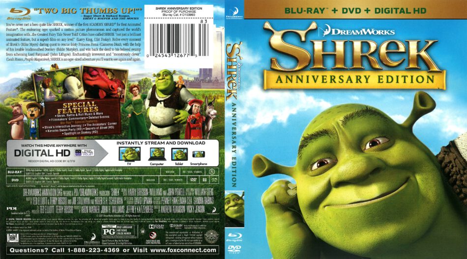Shrek Uk Dvd Cover