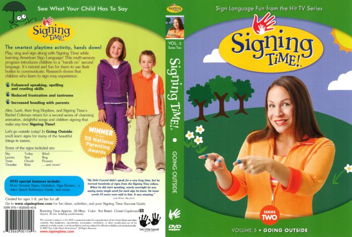 Signing Time Volume 5: Going Outside (2007) R1 DVD Cover - DVDcover.Com