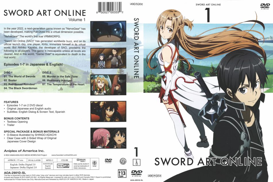 Sword Art Online Volume 1 13 R1 Dvd Covers Dvdcover Com