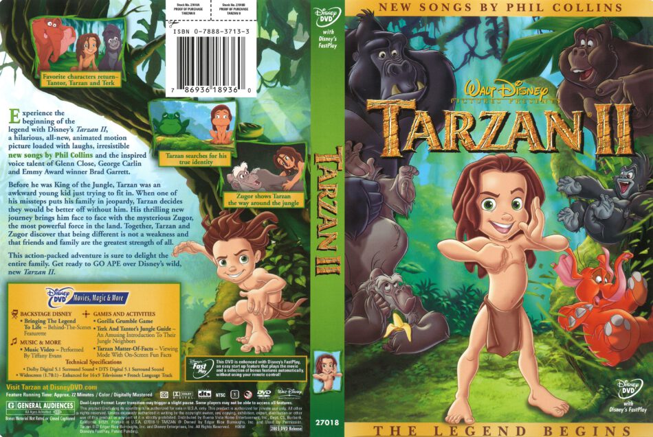 Smigre Installation Uafhængighed Tarzan II (2005) R1 DVD Cover - DVDcover.Com