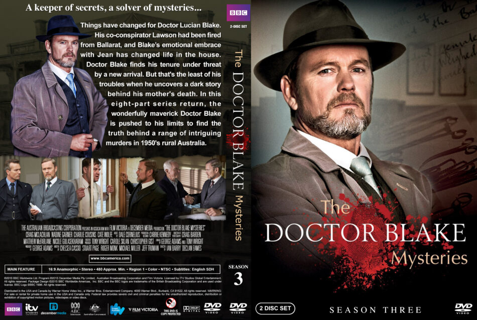 The Doctor Blake Mysteries - Season 3 (2016) R1 Custom DVD Cover ...