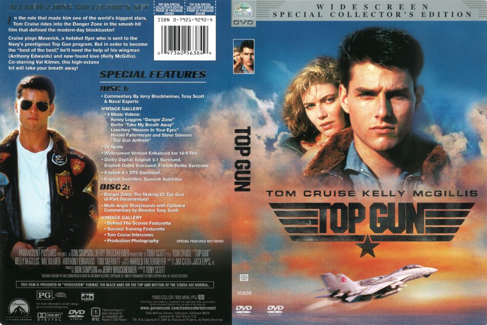 begynde vold Søgemaskine optimering Top Gun (1986) R1 DVD Cover - DVDcover.Com