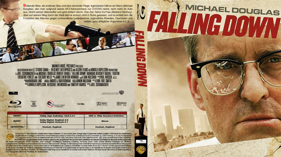 Falling Down - Ein ganz normaler Tag (1992) R2 German Custom Blu-Ray Cover  & Label - DVDcover.Com