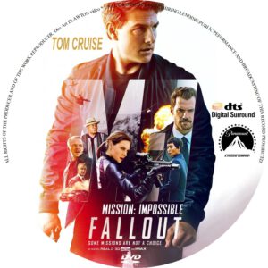 Mission Impossible : Fallout (2018) R1 CUSTOM DVD Cover & Label ...