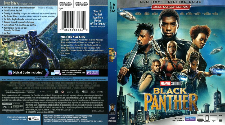 Black Panther (2018) R1 Blu-Ray Cover - DVDcover.Com