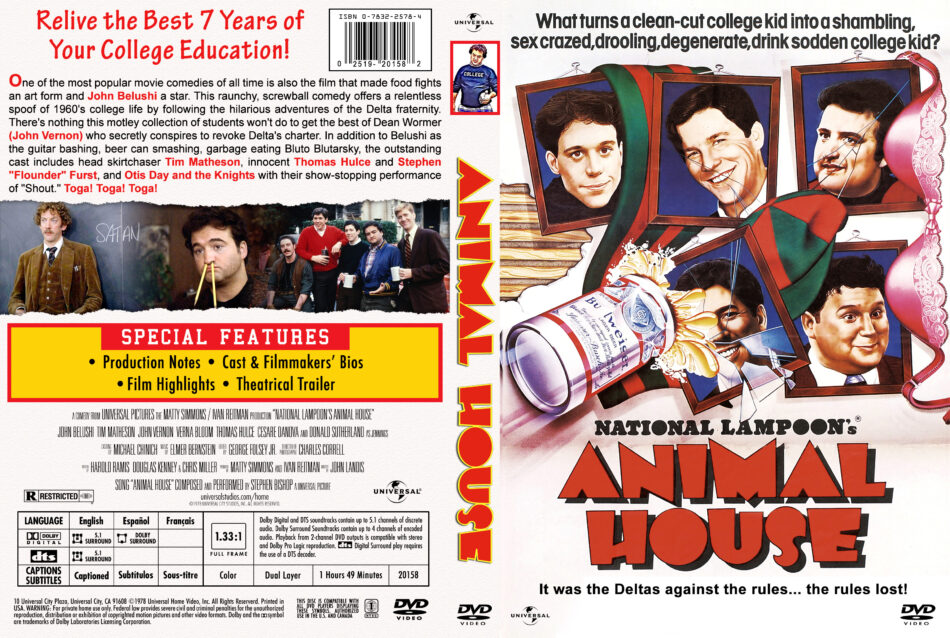 Animal House (1978) R1 Custom DVD Cover 