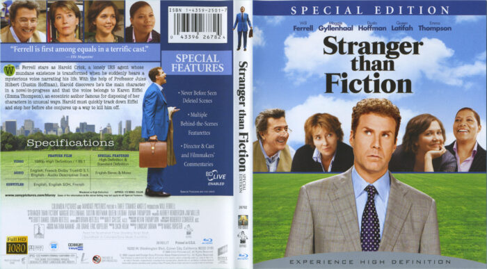 Stranger Than Fiction (2006) R1 Blu-Ray Cover & Label - DVDcover.Com