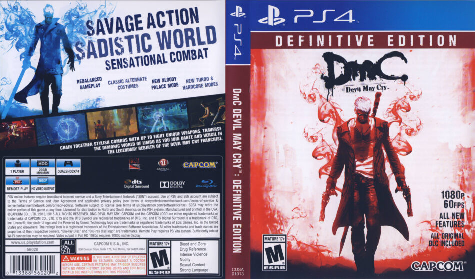 DmC: Devil May Cry - Definitive Edition PlayStation 4 Box Art Cover by  AgentLampshade