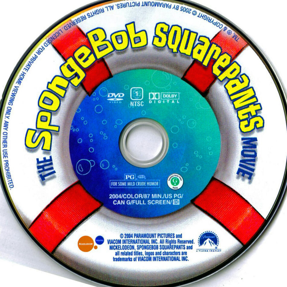The SpongeBob SquarePants Movie (2004) FS R1 DVD Cover & Label ...