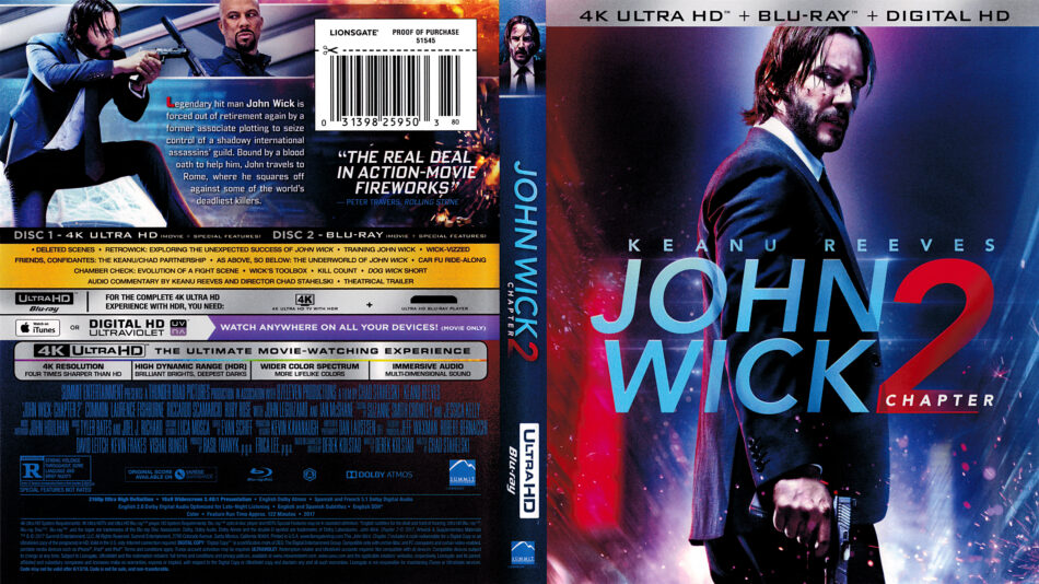 John wick 2 blu ray vs 4k