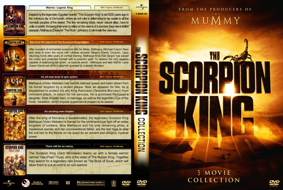 The Scorpion King Collection (2002-2018) R1 Custom DVD Cover - DVDcover.Com