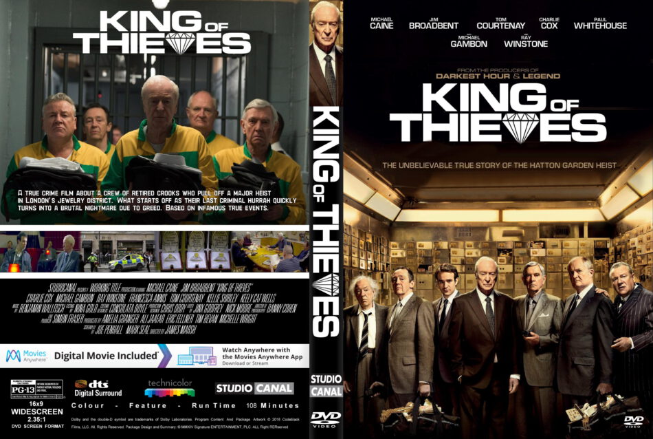 King of Thieves (2018) R2 Custom DVD Cover & Label ...